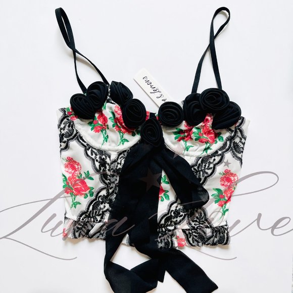 FOR LOVE & LEMONS Daje Bustier Crop Top NWT - Picture 4 of 10